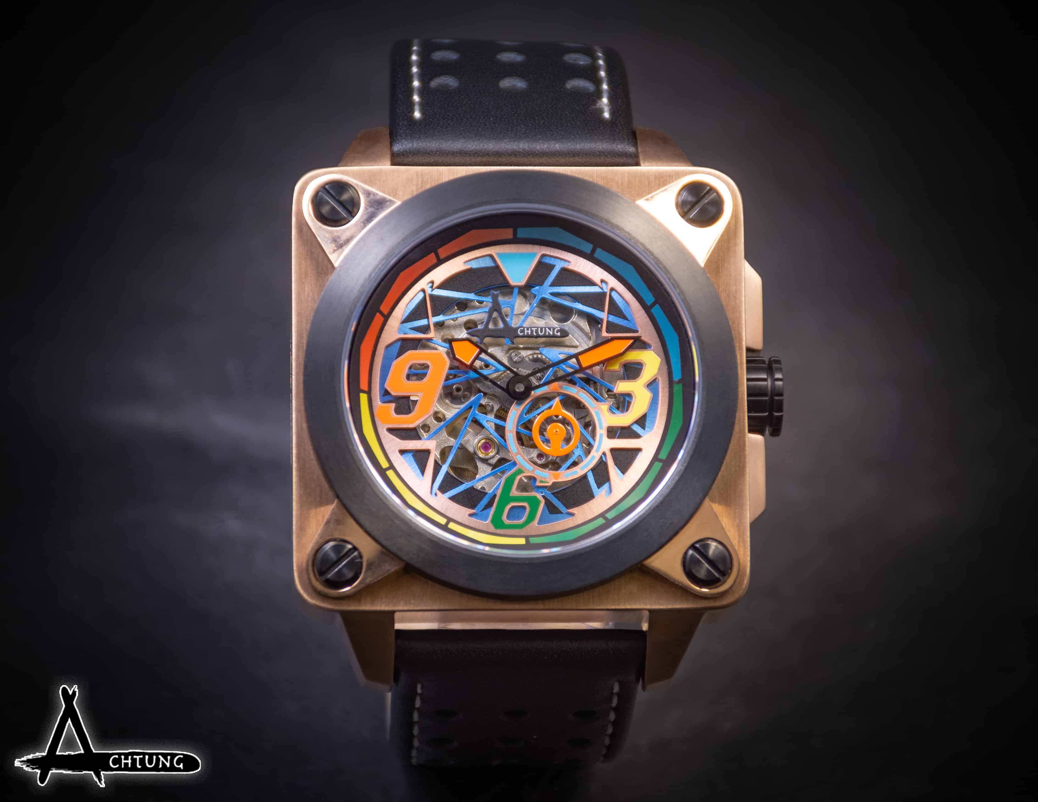 Achtung Rainbow Skeleton Pink Gold
